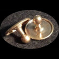 Brass Plate Short Small Ball Collar Stud
