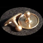 Brass Plate Short Small Ball Collar Stud