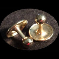 Gold Tone Large Ball Collar Stud