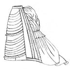 1875 Parisian Trained Skirt