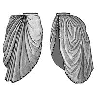 1886 Bordered Asymetrical Overskirt