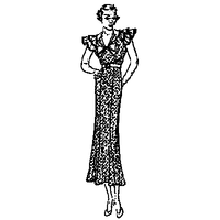Ladies' and Misses' Slip-on Dress: Circa 1934