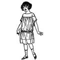 Girl's Dress with Oval neckline