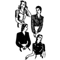 Ladies' Button Front Blouse in 4 styles