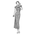 Ladies' and Misses' Day Dress with Bodice Button Closure