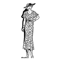 Ladies' Long Summer Dress with Cape Sleeves