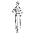 Ladies' and Misses' One-piece Dress with Vest Front