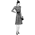 Button-front Dress with Pleated Skirt