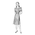 Misses' and Women's Square-Neck Dress