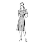 Misses' and Women's Square-Neck Dress