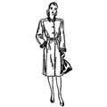 Misses' and Women's Full Length Fitted coat