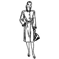 Misses' and Women's Full Length Fitted coat