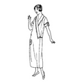 Ladies' One-piece Wrap-around House Dress