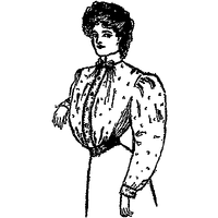 Plain shirt waist c. 1898 bust 36