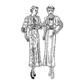 Ladies' Frock with Two-Piece Skirt