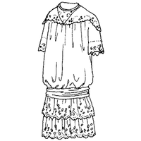 Girls' Long-Waisted Dress