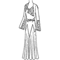 Dress with Side-tie Collar and Waist Yoke