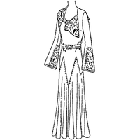 Dress with Side-tie Collar and Waist Yoke