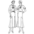 Bow-tie Dress with Back Flared Skirt