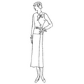 Dress with Front Button Closure