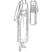Ladies' Dress with Two-Piece Skirt