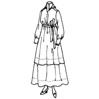 Ladies' Dress with Long Sleeves and Tie