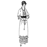 Ladies' Dress: Circa 1914-1915