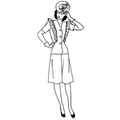Misses' Two-Piece Dress with Ruffles