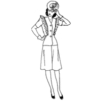 Misses' Two-Piece Dress with Ruffles