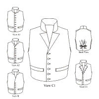 Man's Single Breasted Waistcoat, 1790-1815