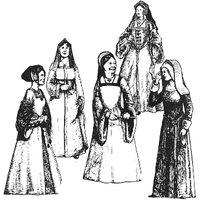 Early Tudor Woman's Gowns