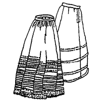 Hooped and Tucked Petticoat