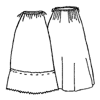 Petticoat for the 1740's to the 1770's
