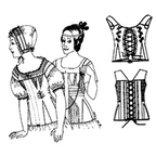 1820s - 1830s Corded Stays