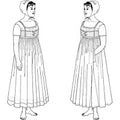 Two Strapped, High-Waisted Upper Petticoats, Circa 1798-1825