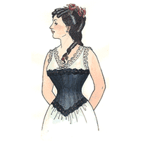 Victorian Corset:  Hour Glass Silhouette