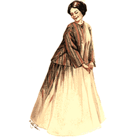 Sacque and Petticoat 1850's-1870's